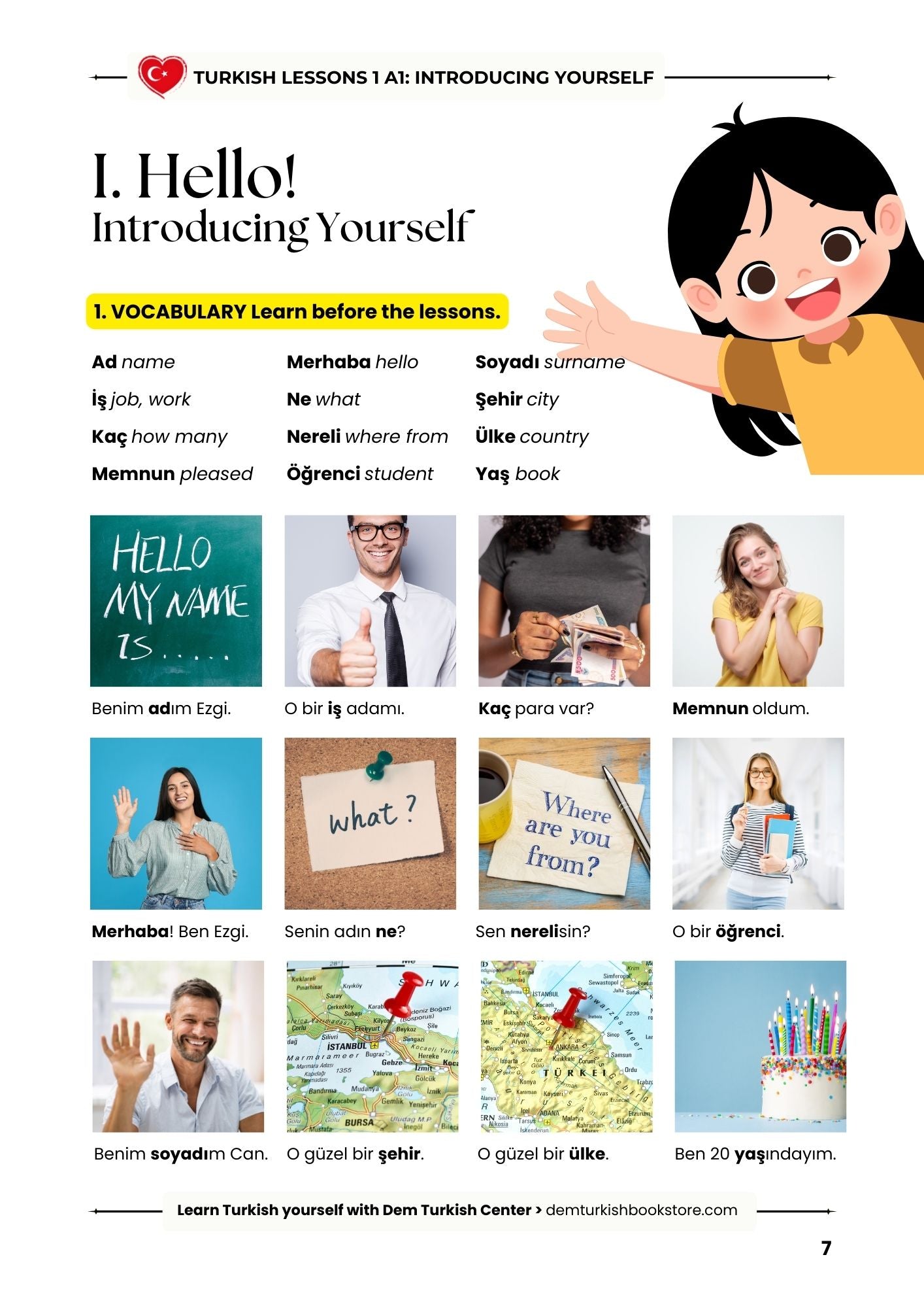 Turkish Lessons A1/1: Introducing Yourself