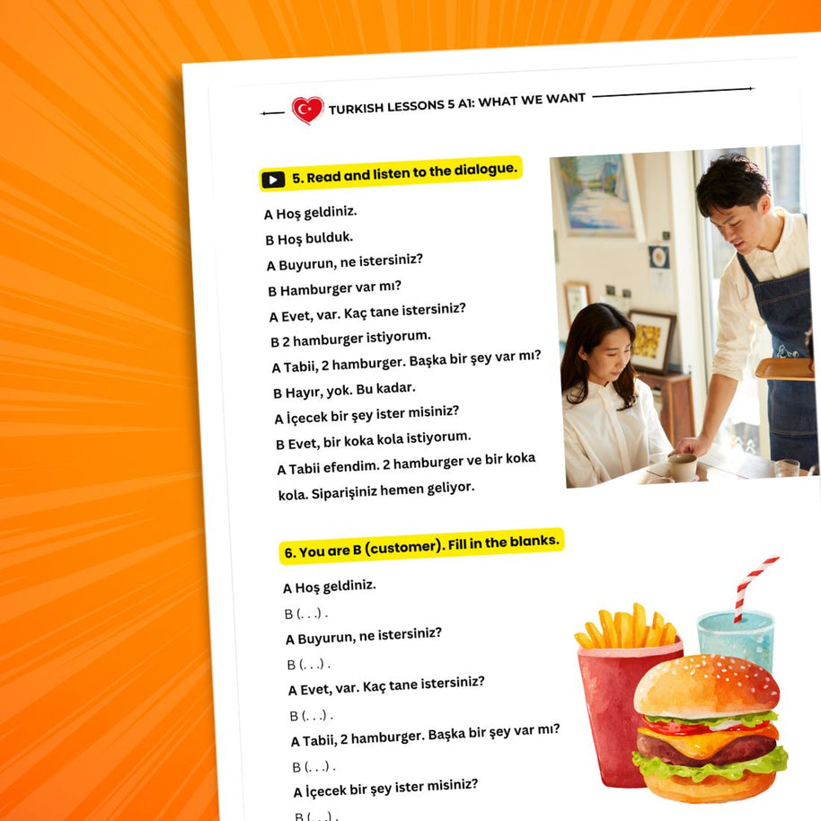 Turkish Language A1 Lessons Bundle: Complete Beginner Turkish Course (Zero / A1 to A2)