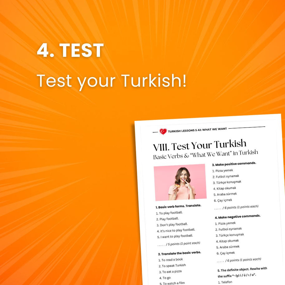 Turkish Language A1 Lessons Bundle: Complete Beginner Turkish Course (Zero / A1 to A2)