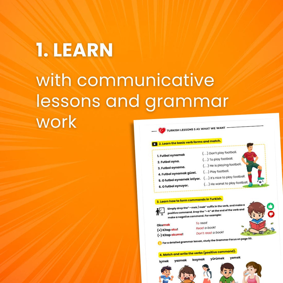 Turkish Language A1 Lessons Bundle: Complete Beginner Turkish Course (Zero / A1 to A2)