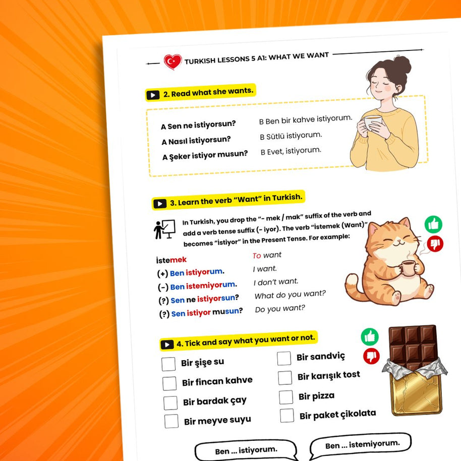Turkish Language A1 Lessons Bundle: Complete Beginner Turkish Course (Zero / A1 to A2)