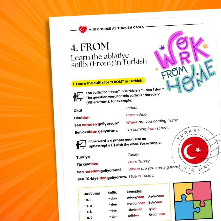 Turkish Language A1 Lessons Bundle: Complete Beginner Turkish Course (Zero / A1 to A2)
