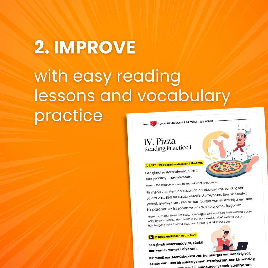 Turkish Language A1 Lessons Bundle: Complete Beginner Turkish Course (Zero / A1 to A2)