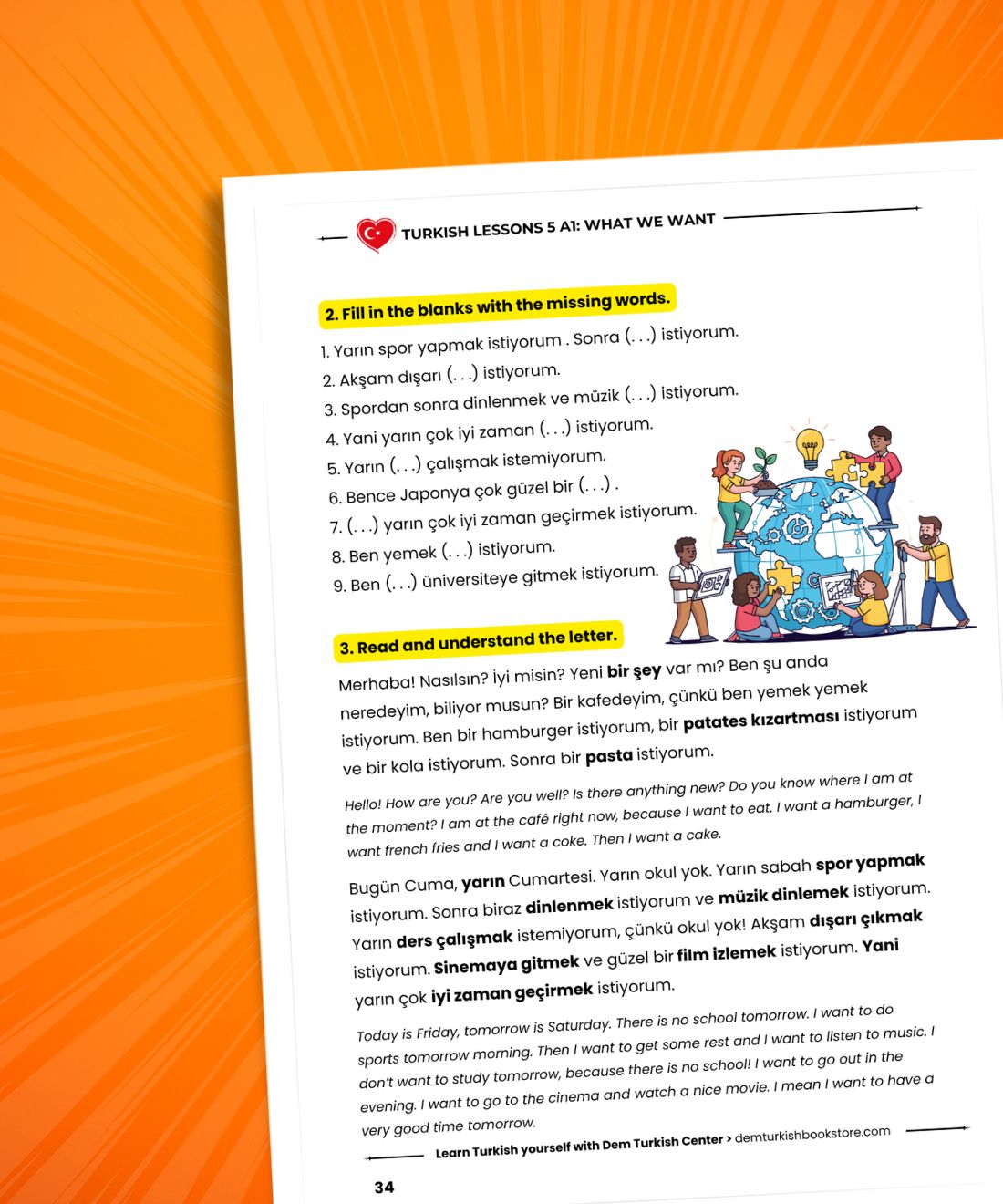 Turkish Language A1 Lessons Bundle: Complete Beginner Turkish Course (Zero / A1 to A2)