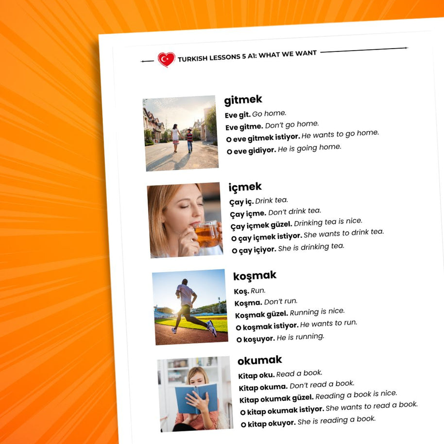 Turkish Language A1 Lessons Bundle: Complete Beginner Turkish Course (Zero / A1 to A2)