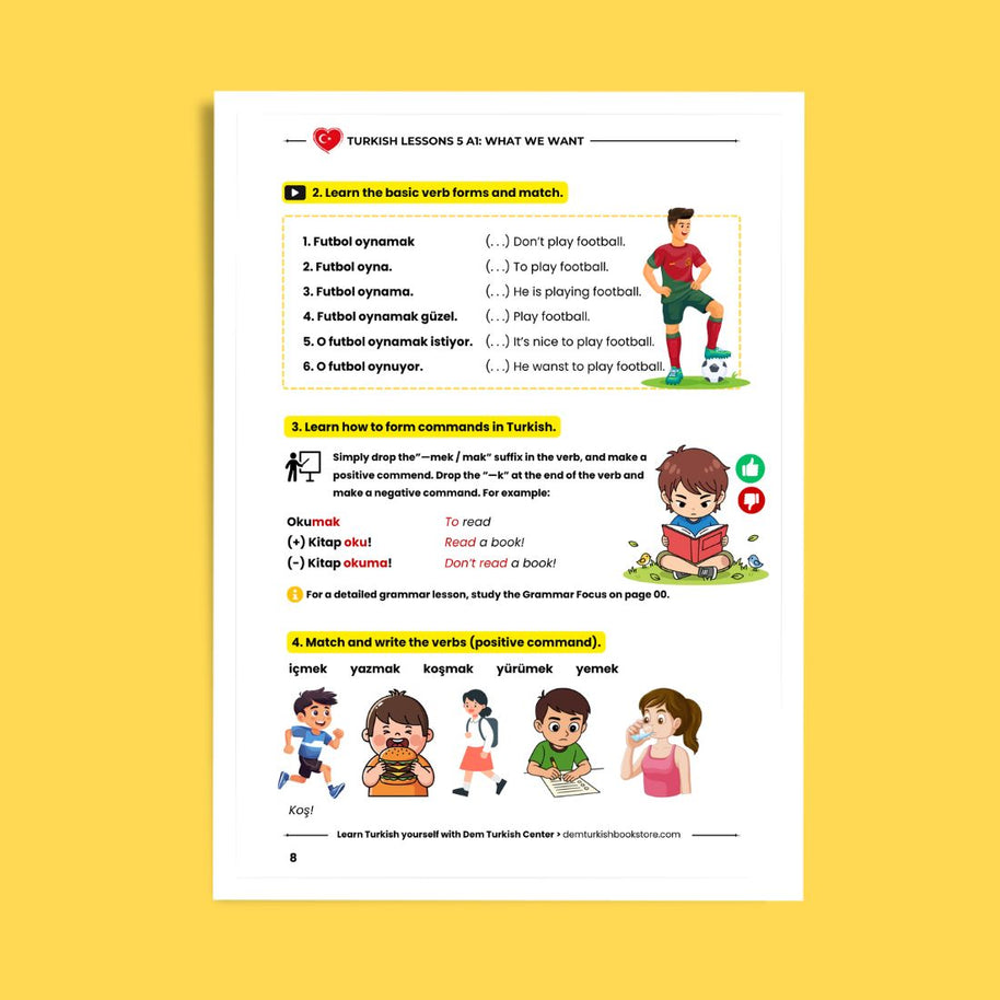 Turkish Lessons A1/5: Basic Verbs & Want