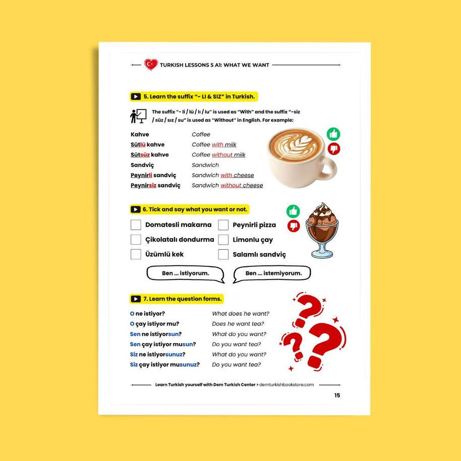 Turkish Lessons A1/5: Basic Verbs & Want