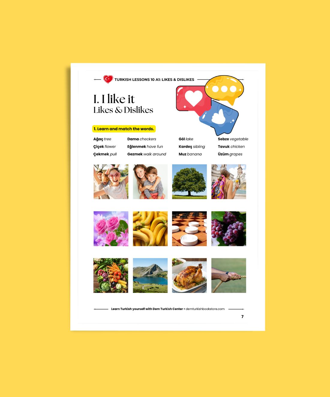 Turkish Lessons A1/10: Likes & Dislikes
