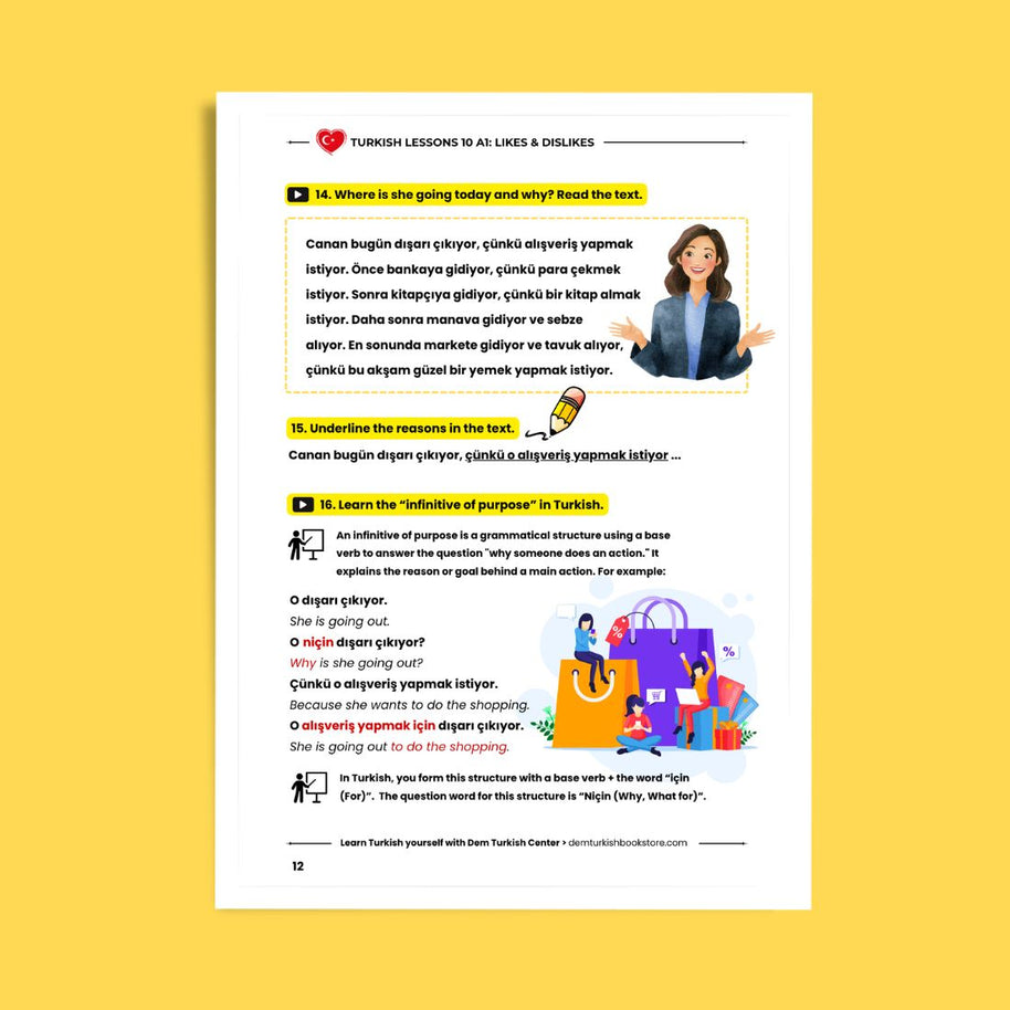 Turkish Lessons A1/10: Likes & Dislikes