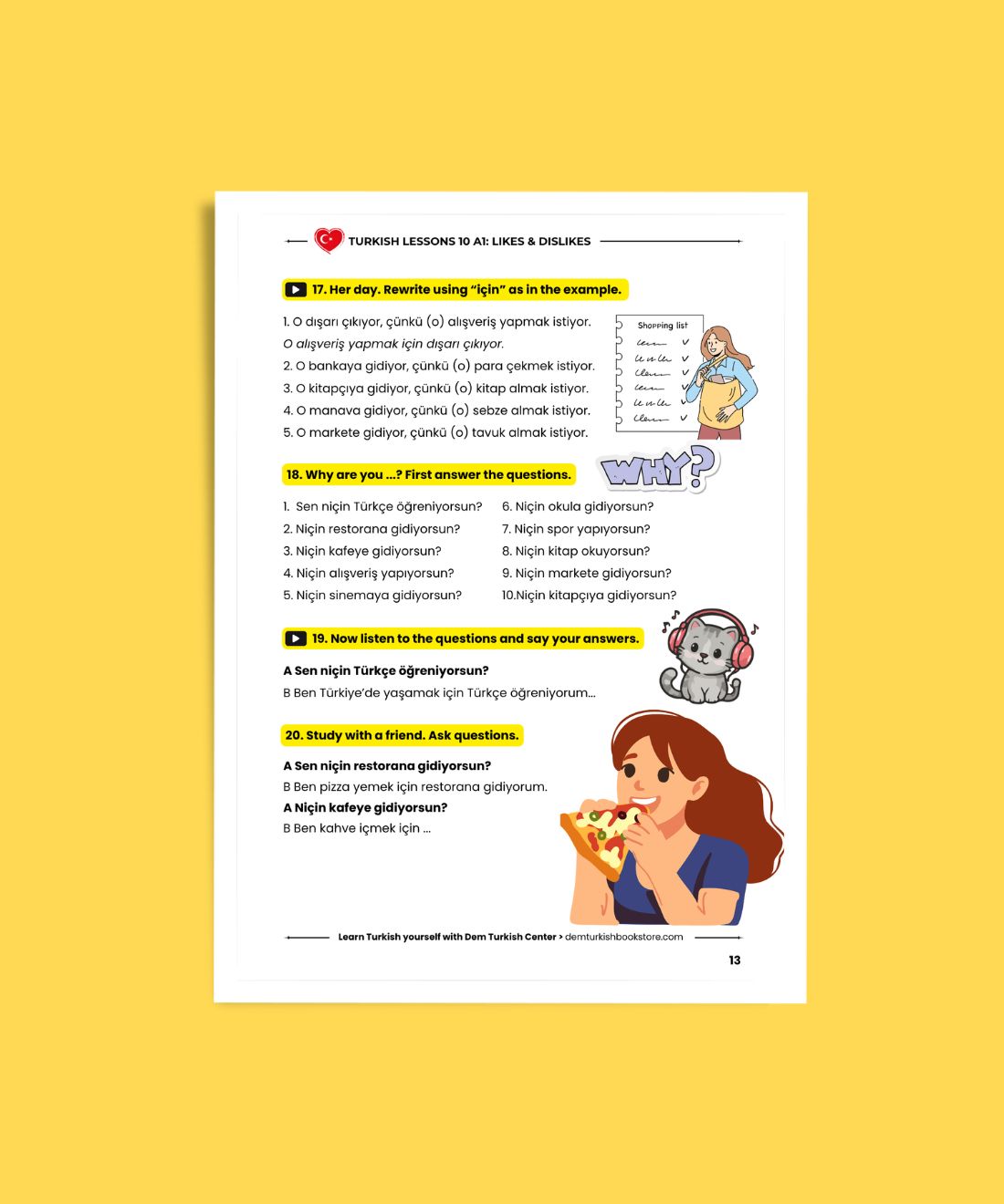Turkish Lessons A1/10: Likes & Dislikes