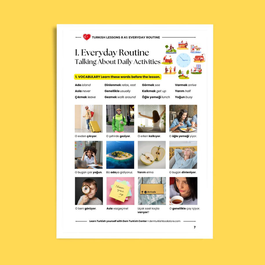 Turkish Lessons A1/8: Everyday Routine & Habits