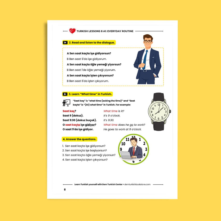 Turkish Lessons A1/8: Everyday Routine & Habits