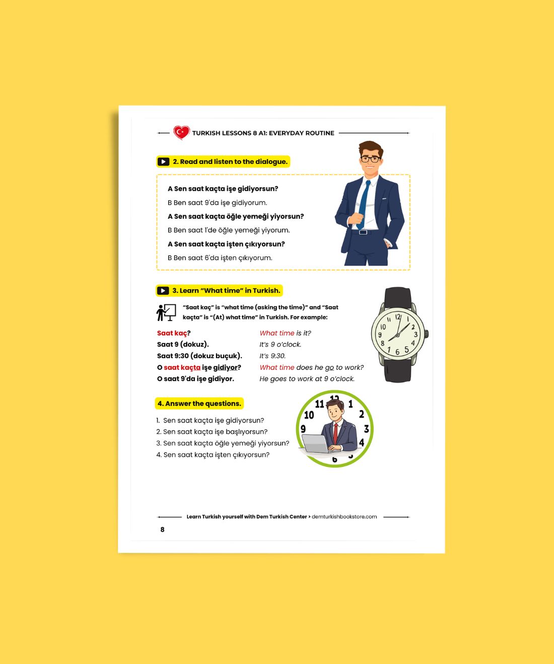 Turkish Lessons A1/8: Everyday Routine & Habits