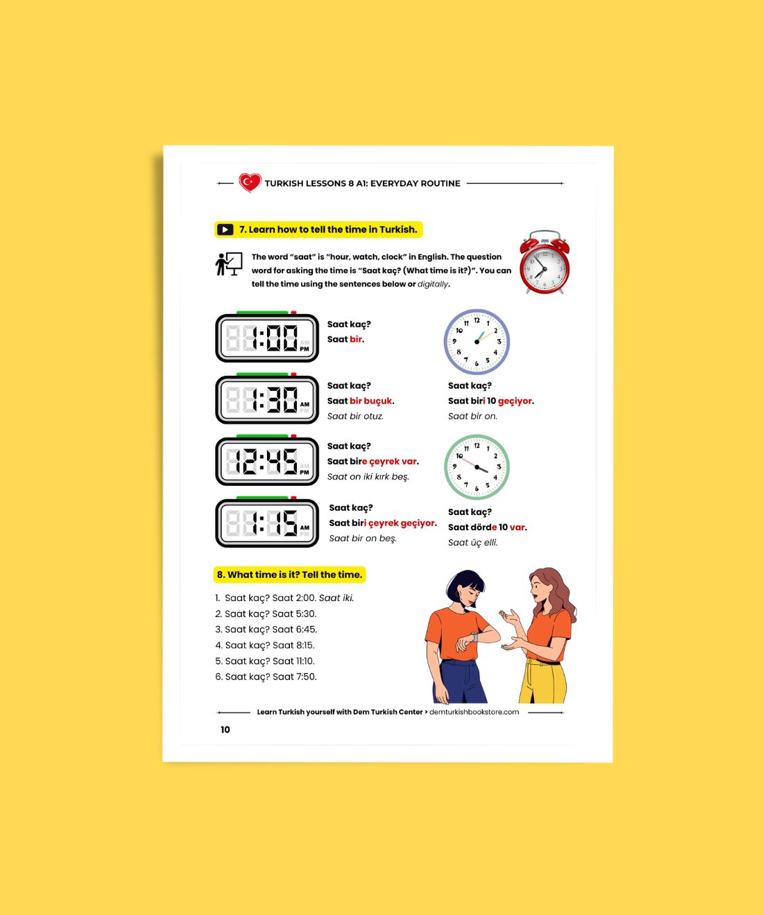 Turkish Lessons A1/8: Everyday Routine & Habits