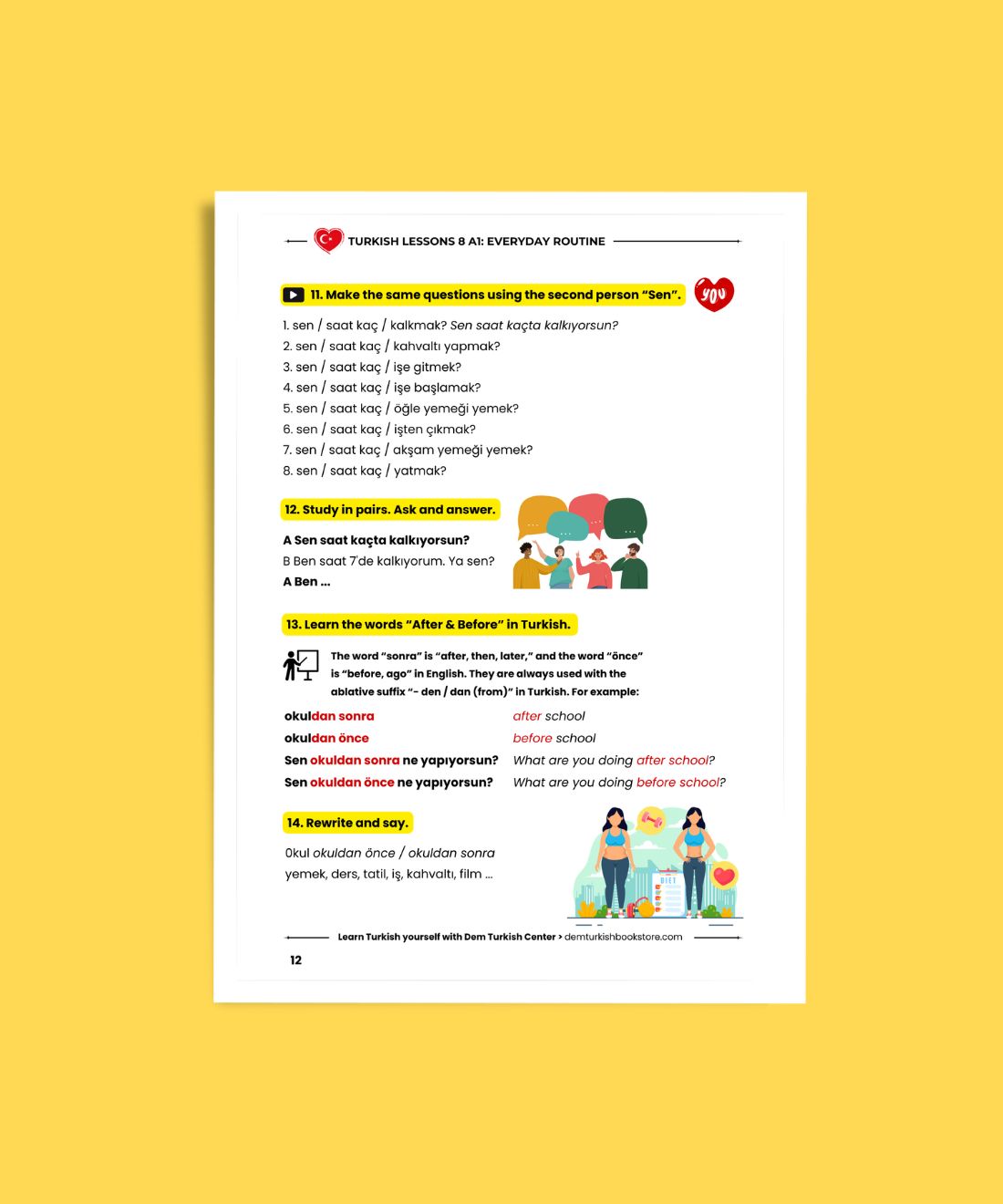 Turkish Lessons A1/8: Everyday Routine & Habits