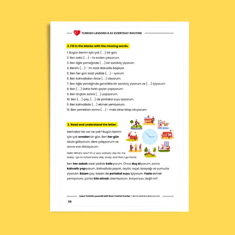 Turkish Lessons A1/8: Everyday Routine & Habits