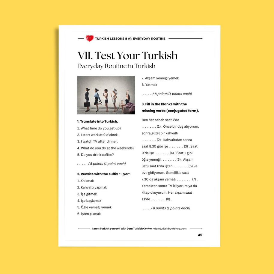 Turkish Lessons A1/8: Everyday Routine & Habits