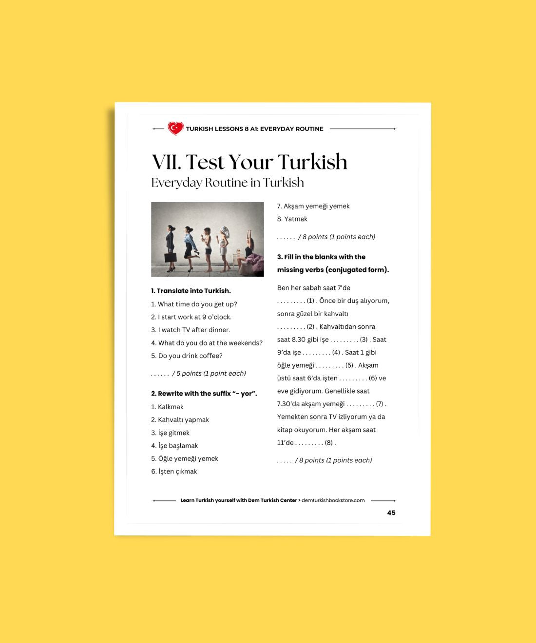 Turkish Lessons A1/8: Everyday Routine & Habits