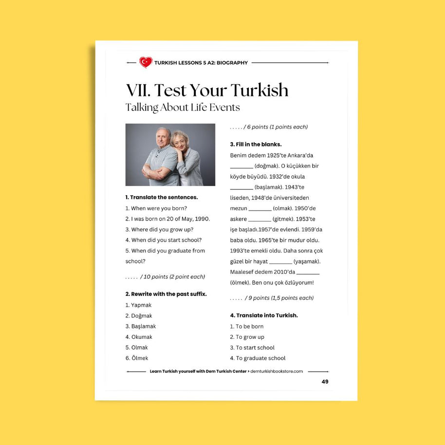 Turkish Lessons A2/5: Biographies