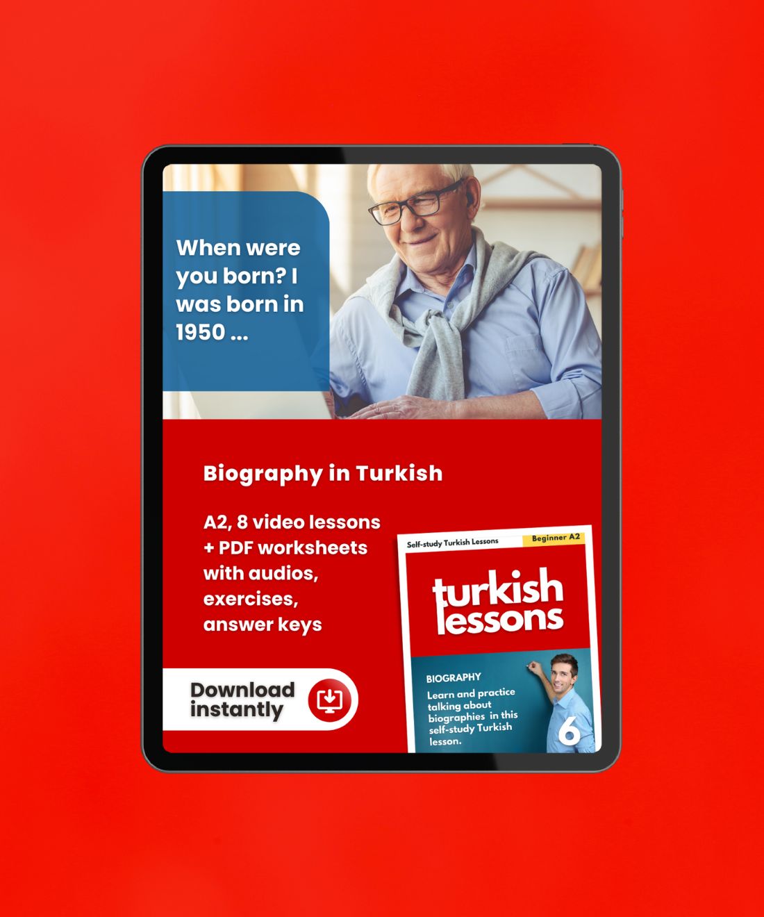 turkish lessons a2 - biography in turkish language