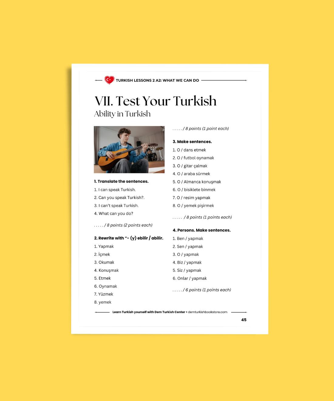 Turkish Lessons A2/2: What We Can Do