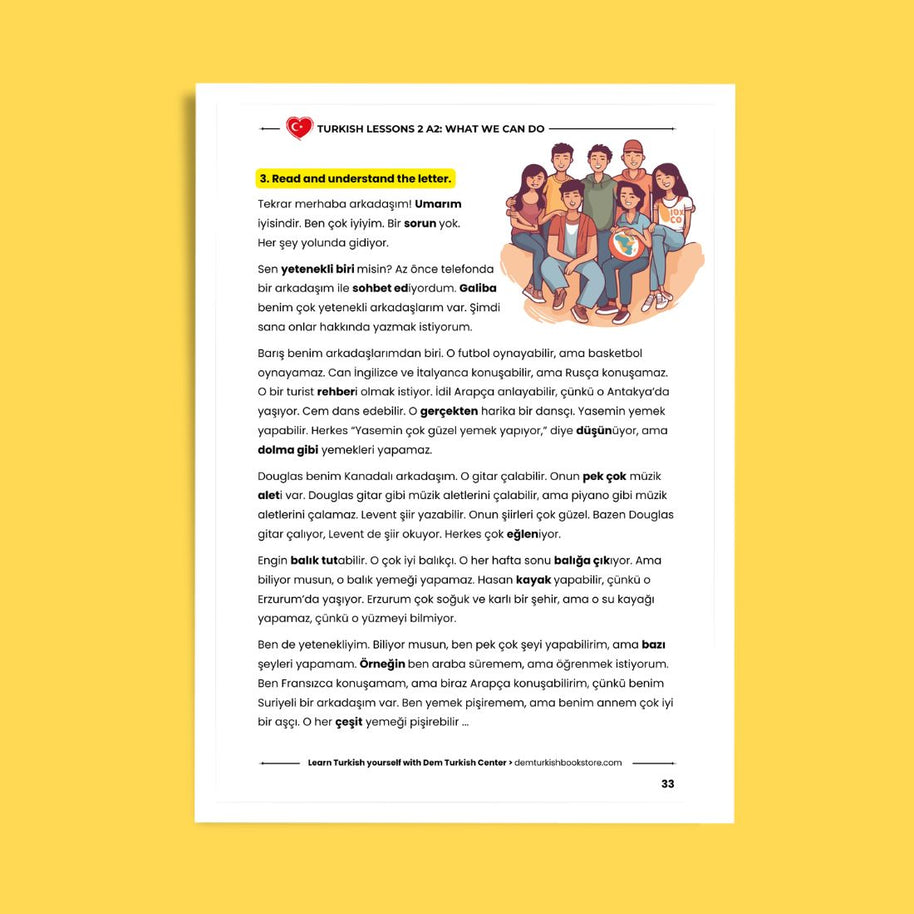 Turkish Lessons A2/2: What We Can Do
