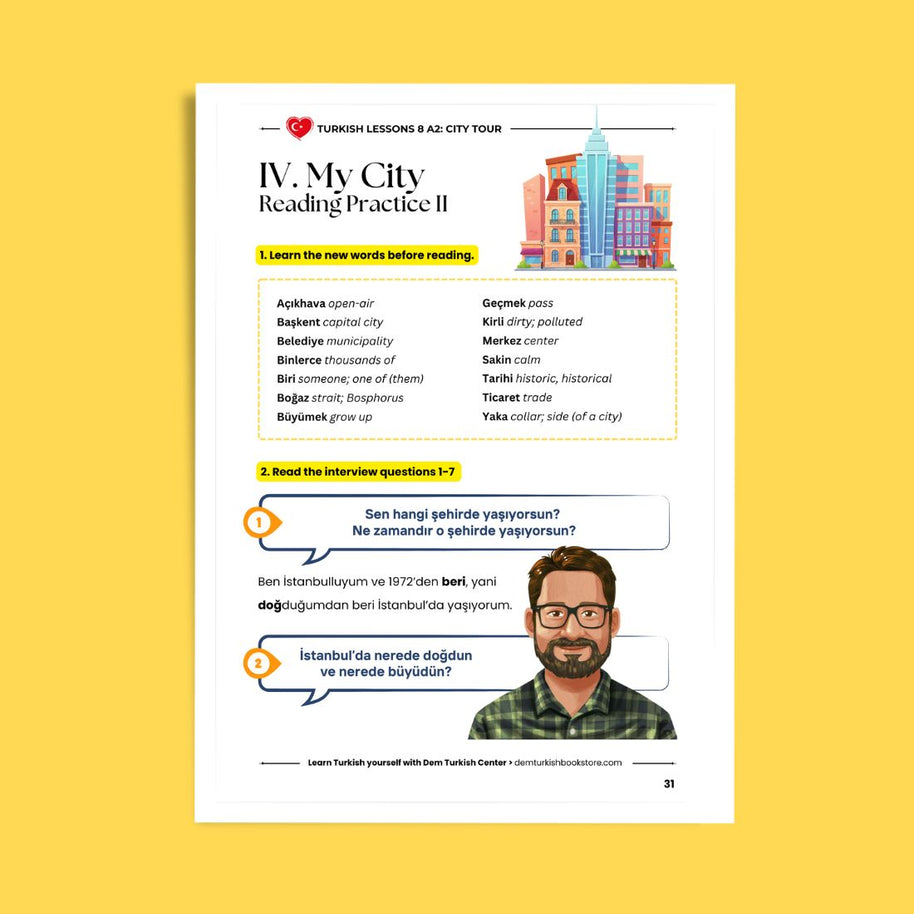 Turkish Lessons A2/8: City Tour