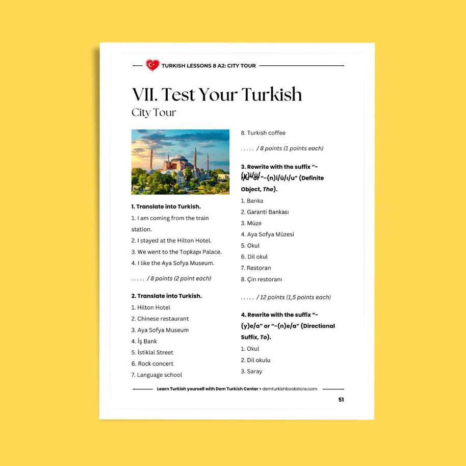 Turkish Lessons A2/8: City Tour