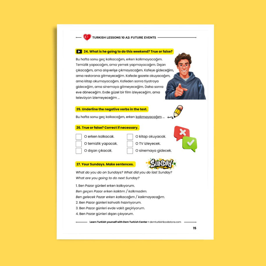 Turkish Lessons A2/10: Future Events