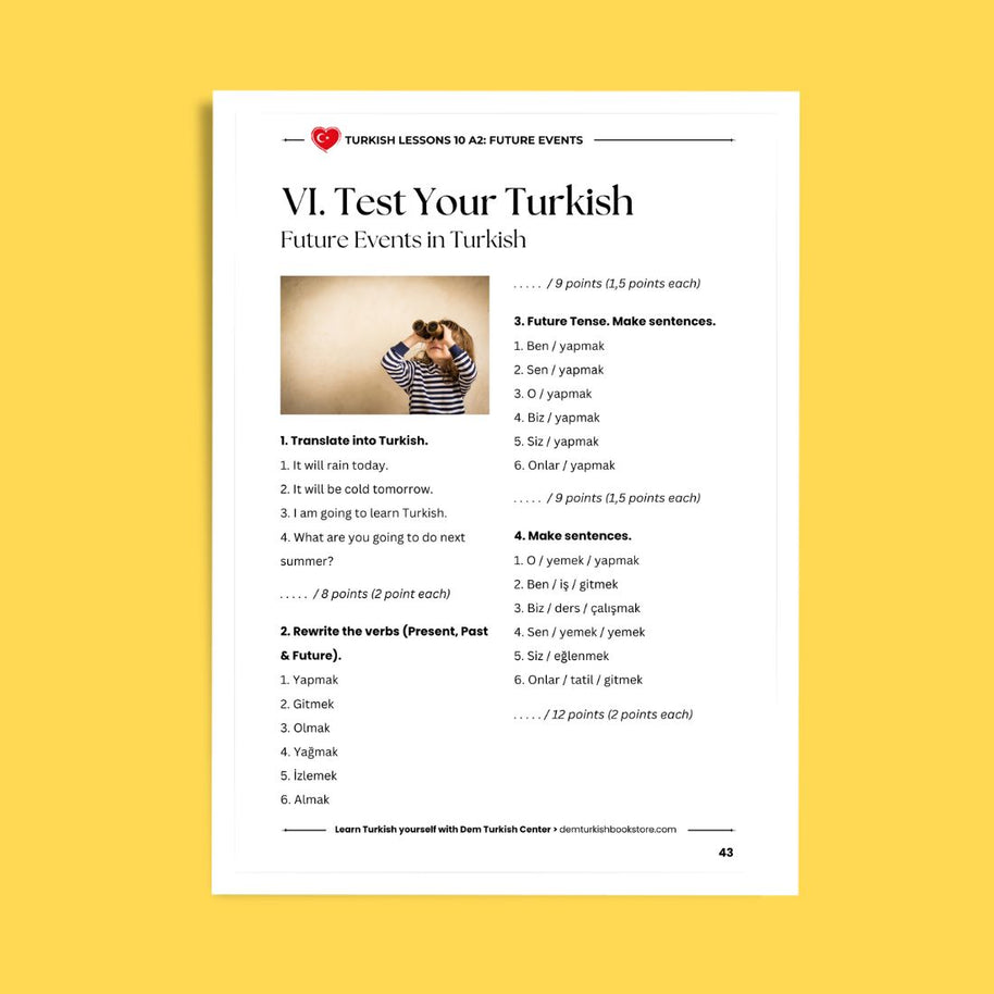 Turkish Lessons A2/10: Future Events