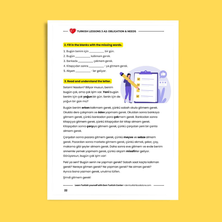 Turkish Lessons A2/3: Obligation & Needs