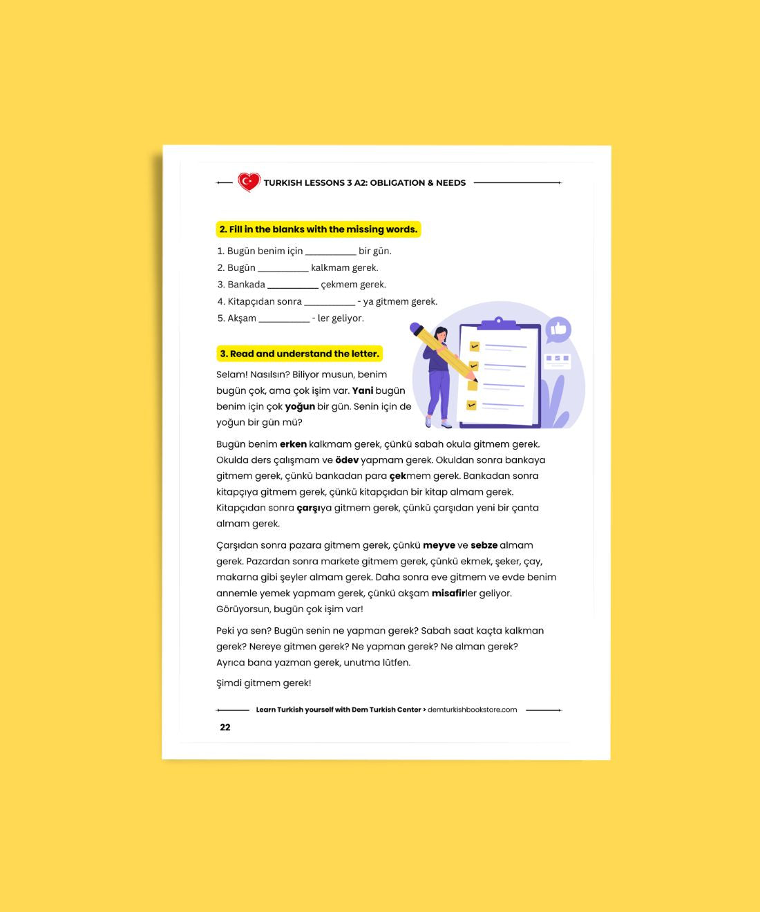 Turkish Lessons A2/3: Obligation & Needs