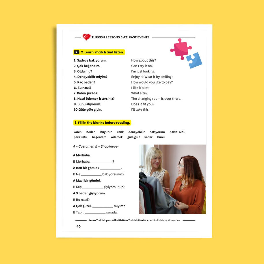 Turkish Lessons A2/6: Past Events