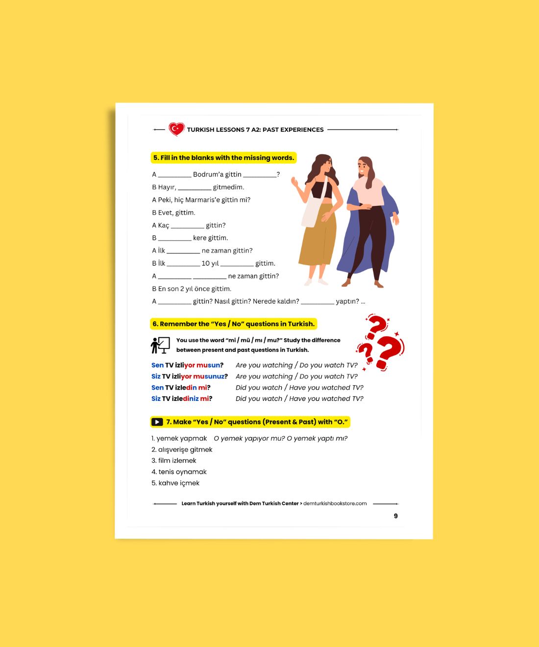 Turkish Lessons A2/7: Past Experiences