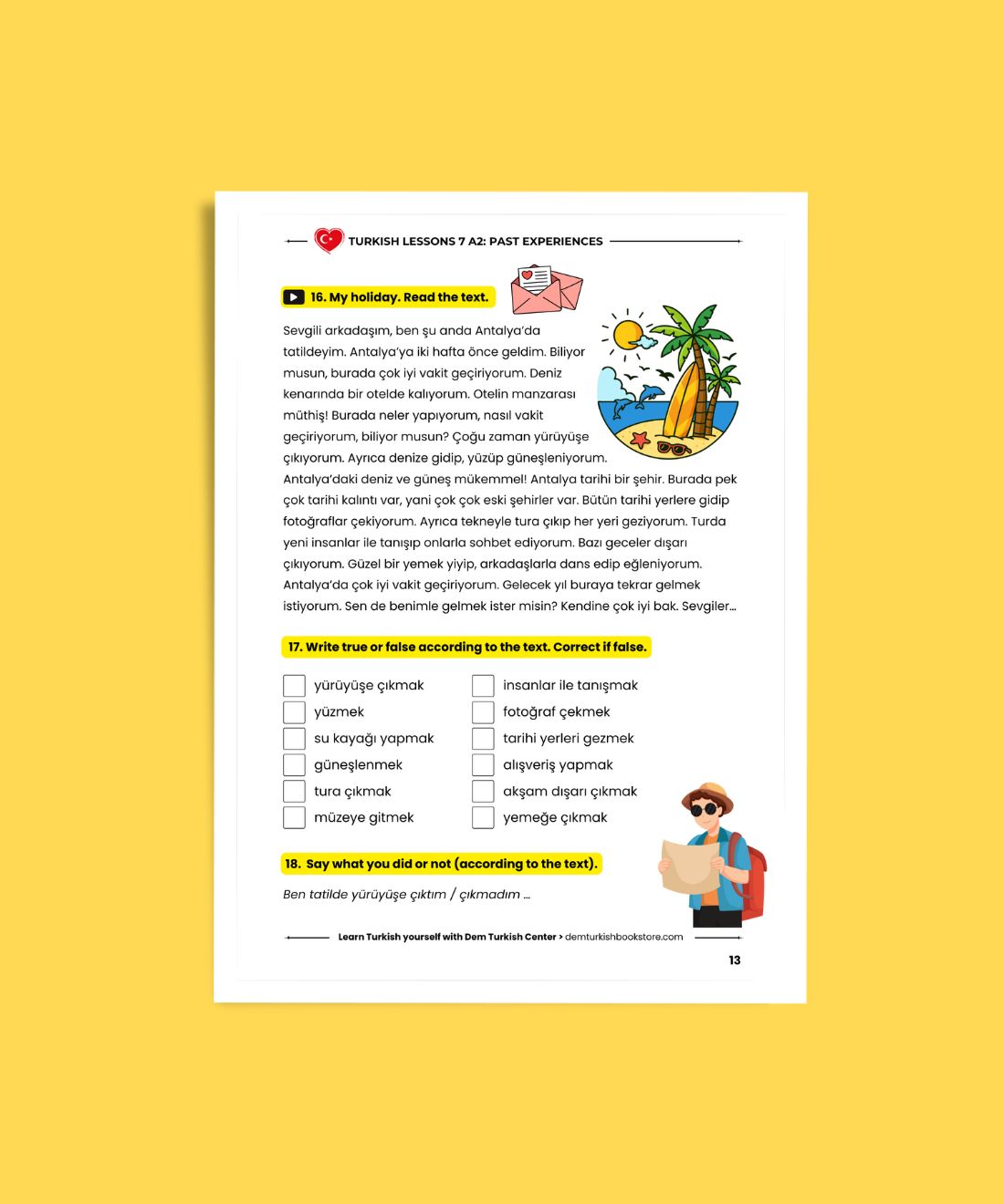 Turkish Lessons A2/7: Past Experiences