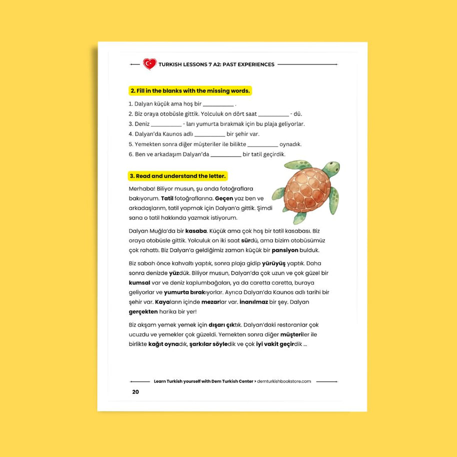 Turkish Lessons A2/7: Past Experiences