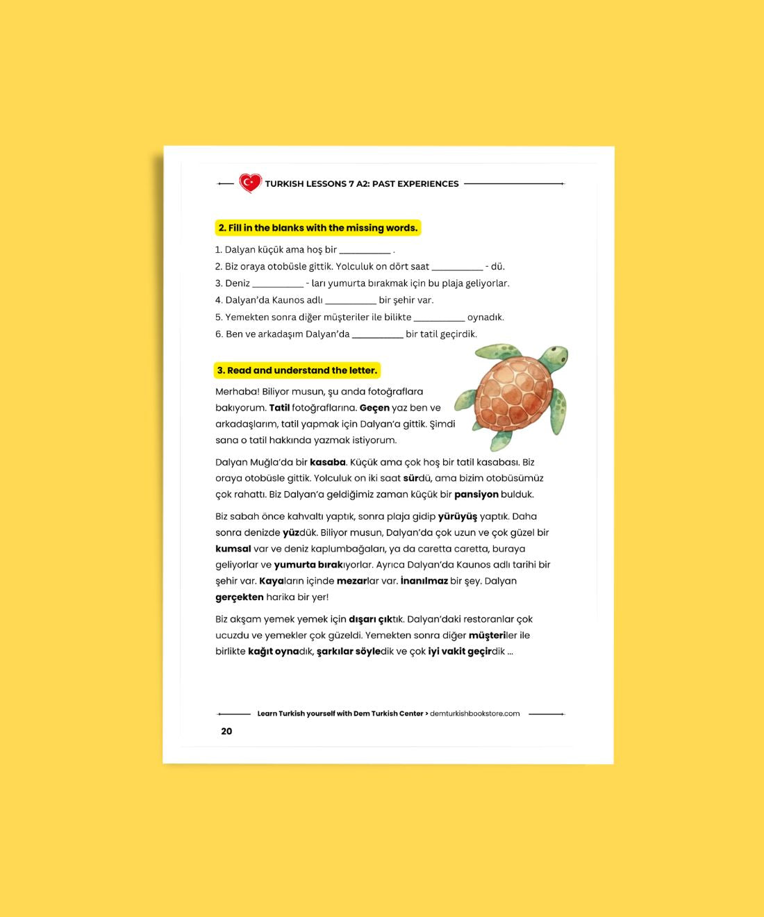 Turkish Lessons A2/7: Past Experiences