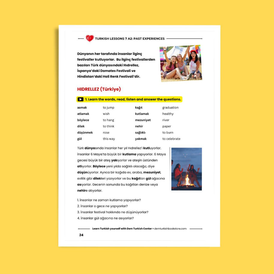 Turkish Lessons A2/7: Past Experiences