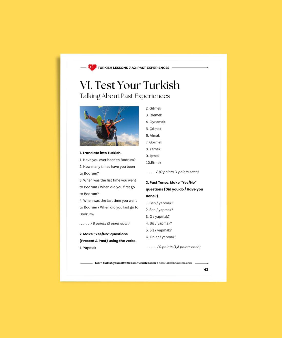 Turkish Lessons A2/7: Past Experiences