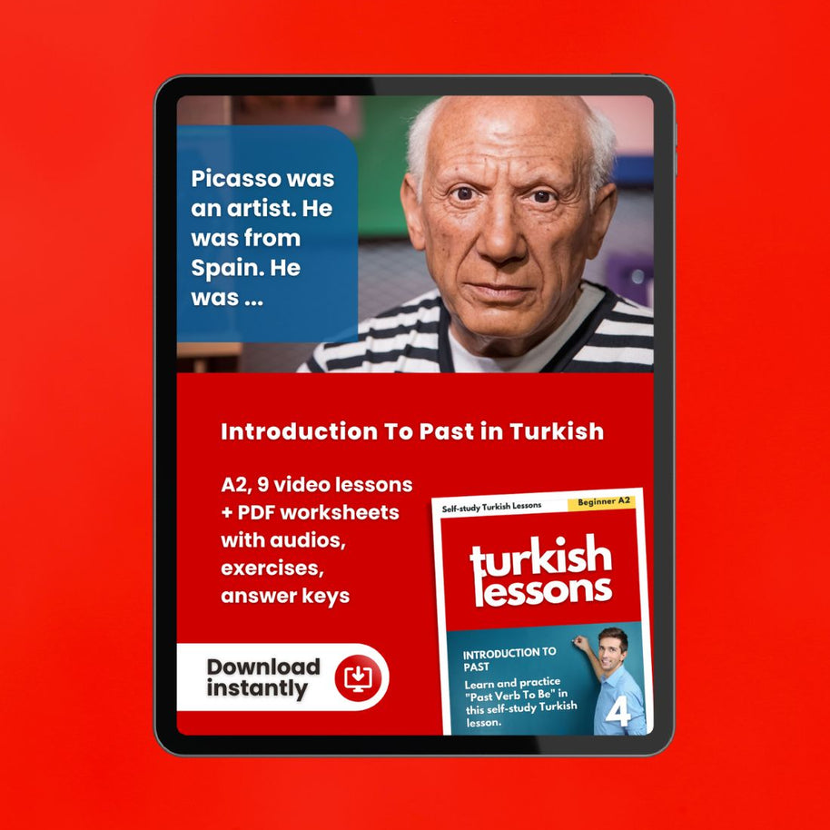 turkish lessons a2 - past verb to be in turkish language