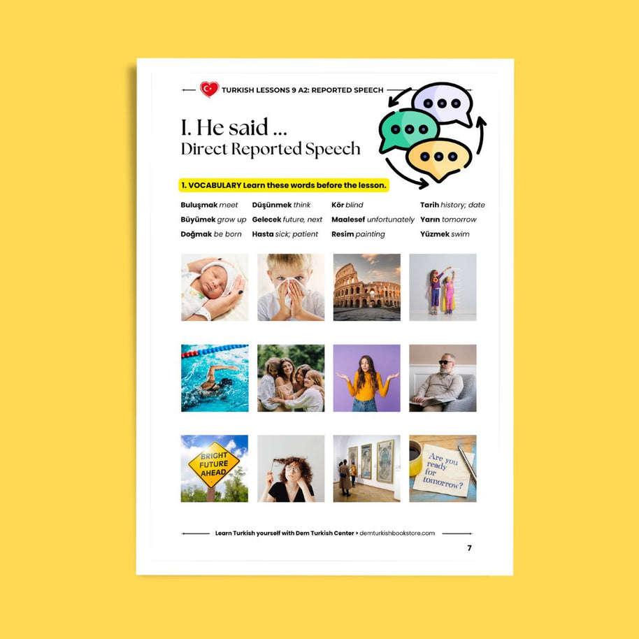 Turkish Lessons A2/9: Reporting What People Say
