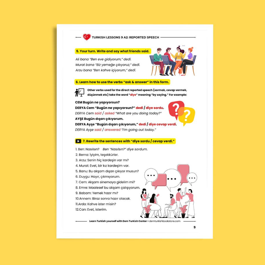 Turkish Lessons A2/9: Reporting What People Say