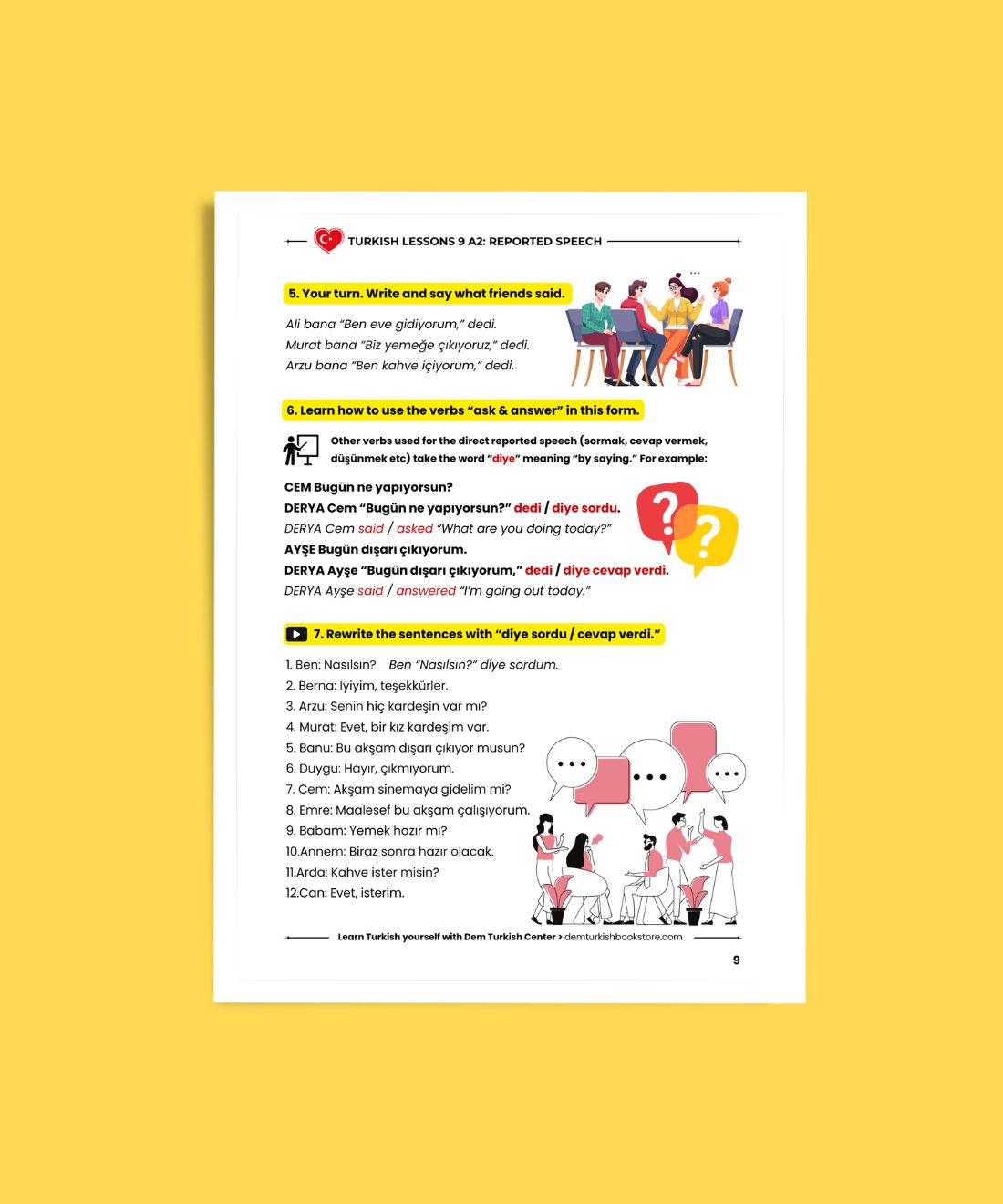 Turkish Lessons A2/9: Reporting What People Say