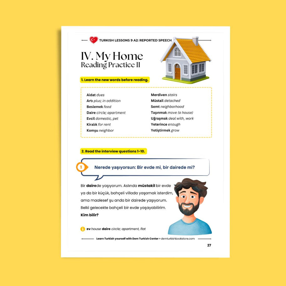 Turkish Lessons A2/9: Reporting What People Say