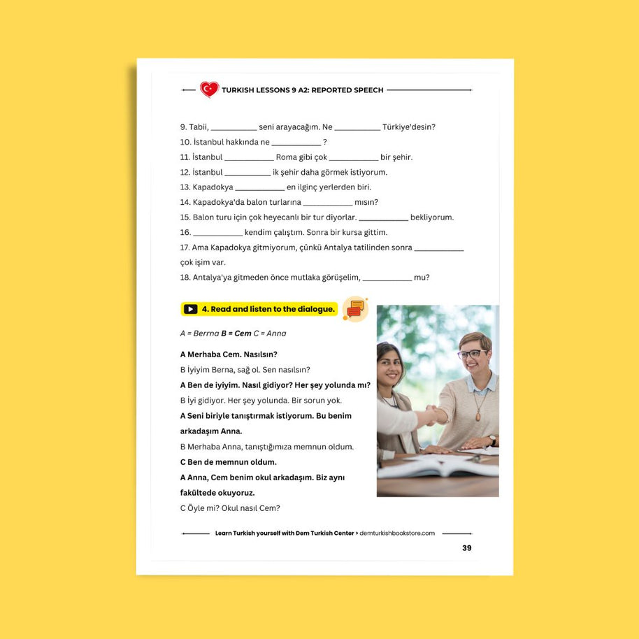 Turkish Lessons A2/9: Reporting What People Say