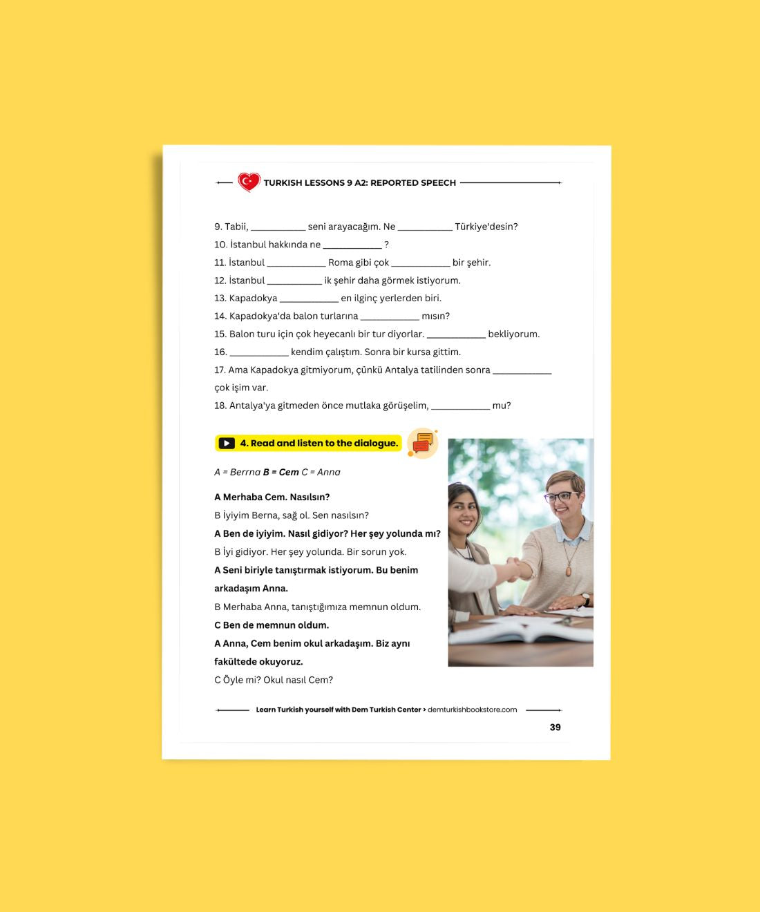 Turkish Lessons A2/9: Reporting What People Say