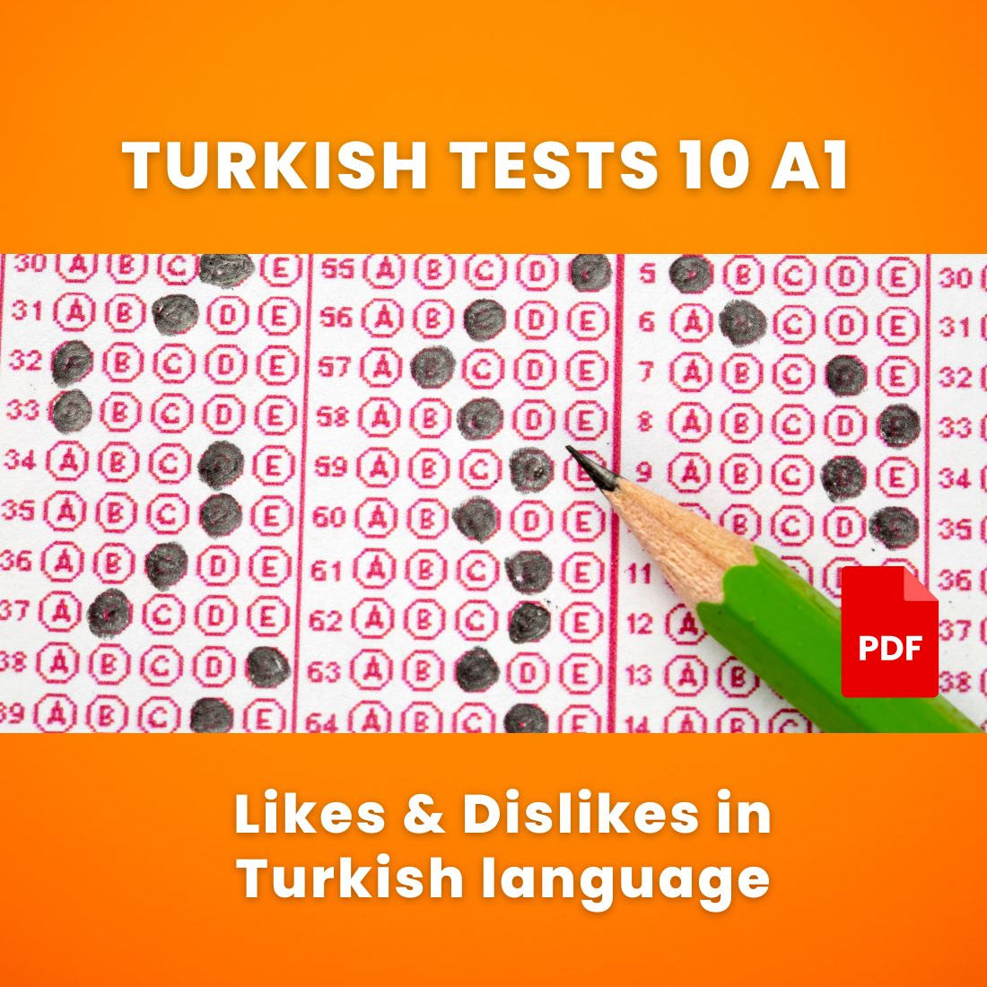 trkish test quiz a1 - likes dislikes in turkish language