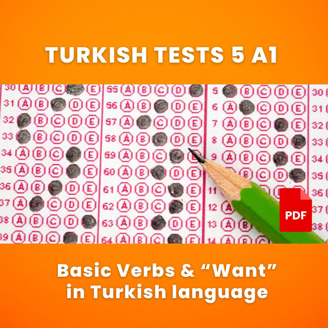 turkish test quiz a1 - basic verbs in turkish language