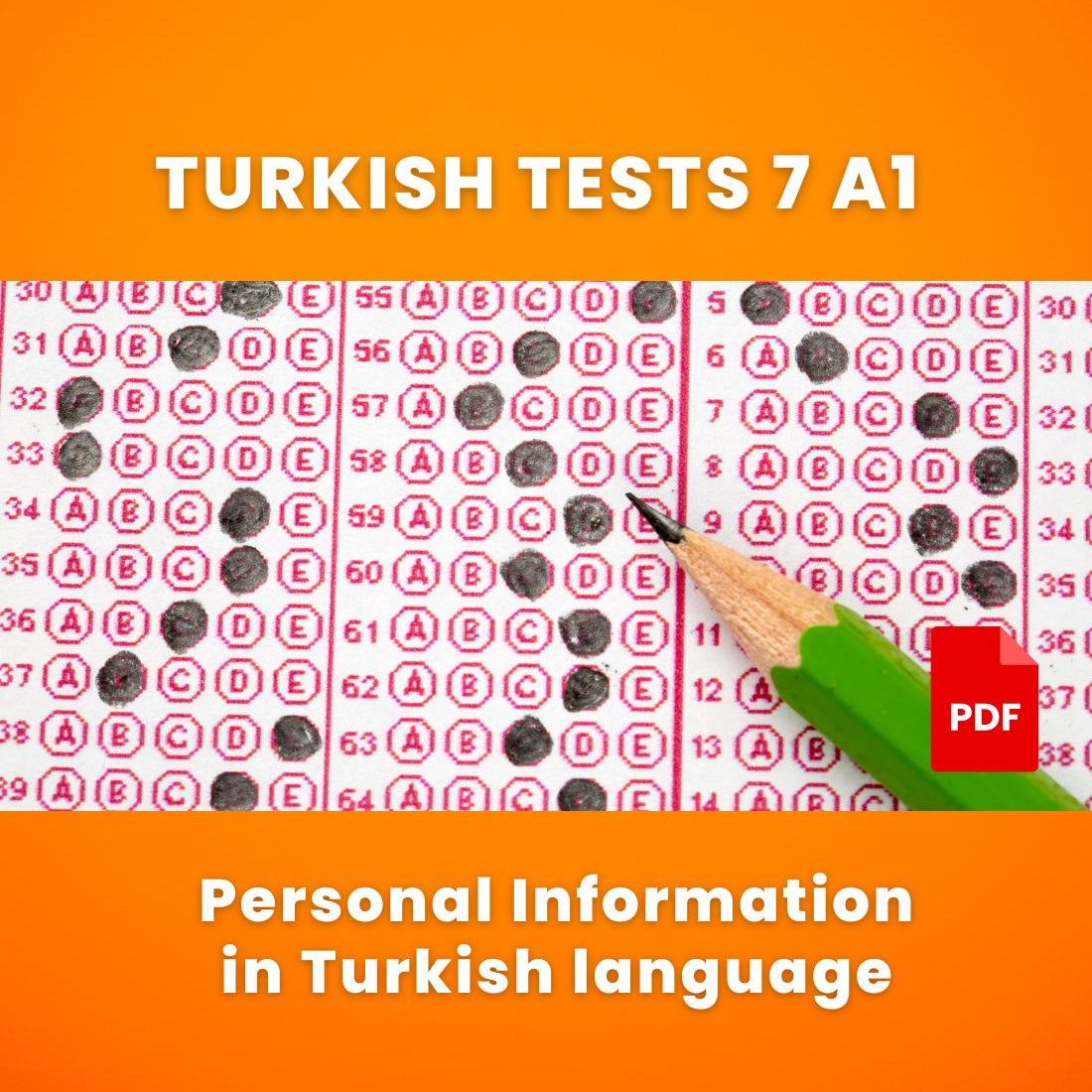 turkish test quiz a1 - personal information in turkish language