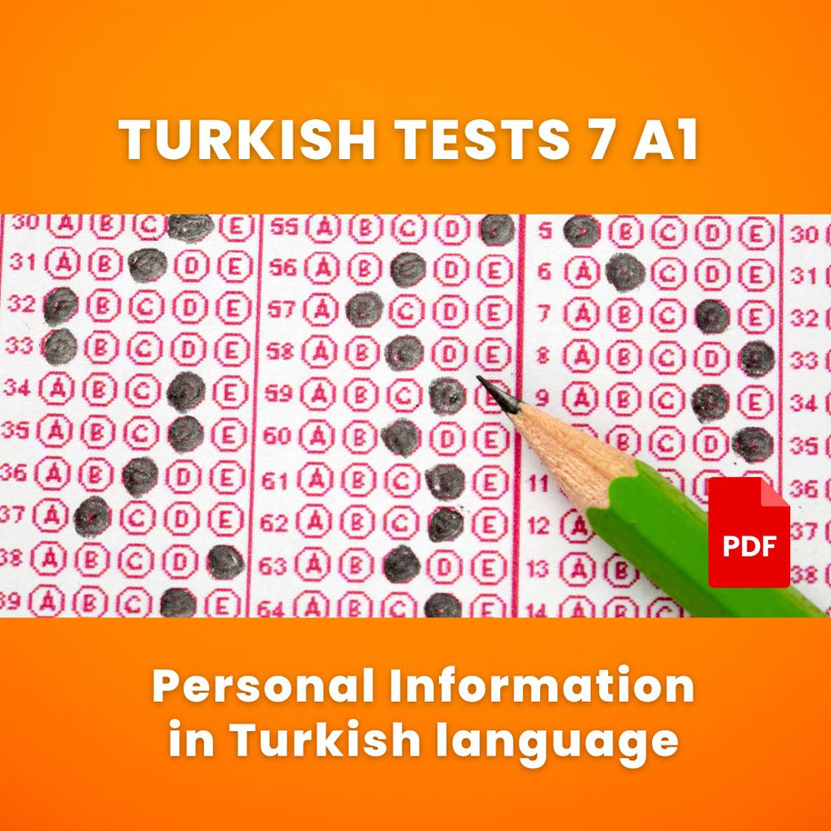 turkish test quiz a1 - personal information in turkish language